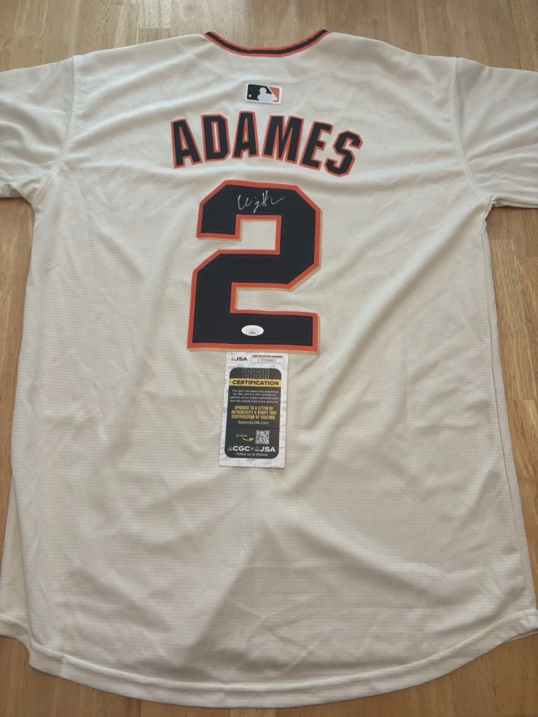WILLY ADAMES San Francisco Giants Signed Autograohed Jersey JSA Coa