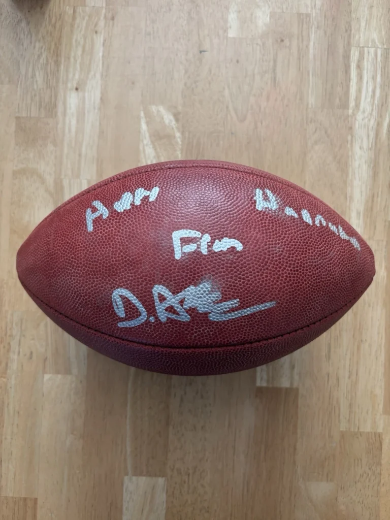 Devon Achane Signed Autographed Inscribed NFL Duke Authentic Football. Beckett