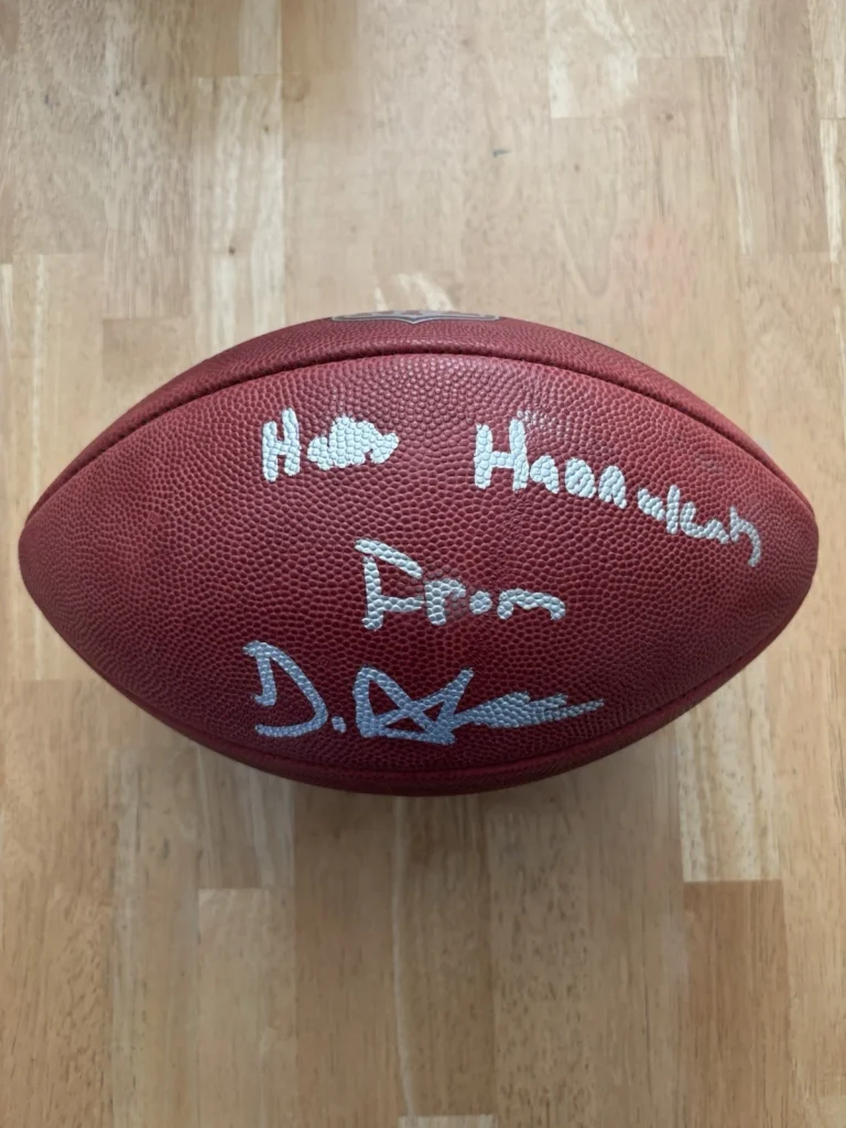 Devon Achane Signed Autographed Inscribed NFL Duke Authentic Football. Beckett