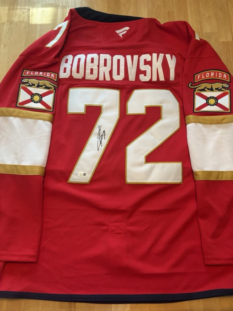 Sergei Bobrovsky Signed  Autographed Florida Panthers Jersey JSA COA