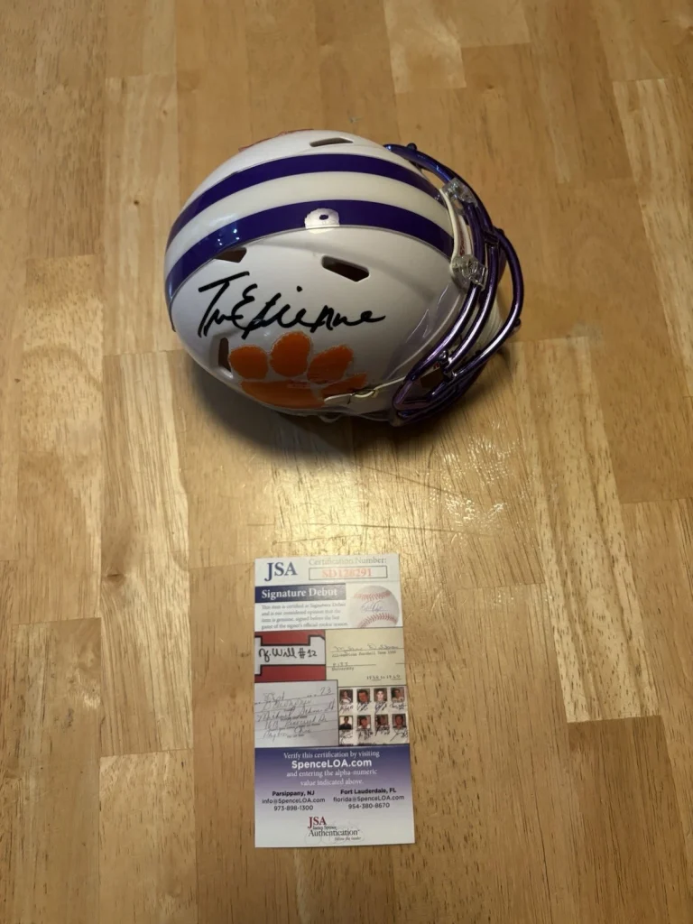 Travis Etienne Signed Autographed Clemson Tigers Mini Speed Helmet. JSA Coa