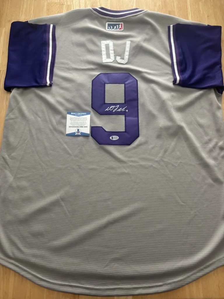 DJ Lemahieu Signed autographed Colorado Rockies Nick Name Jersey. Beckett COA.