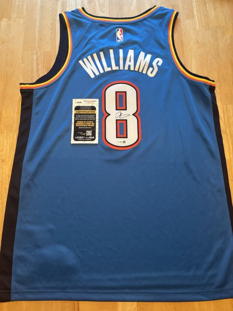 Jalen Williams Signed Autographed Jersey Jsa Coa Oklahoma City Thunder