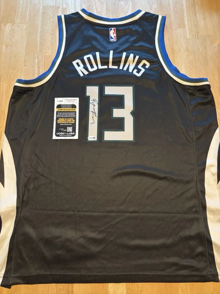 Ryan Rollins Signed Autographed Milwaukee Bucks Jersey. JSA Coa