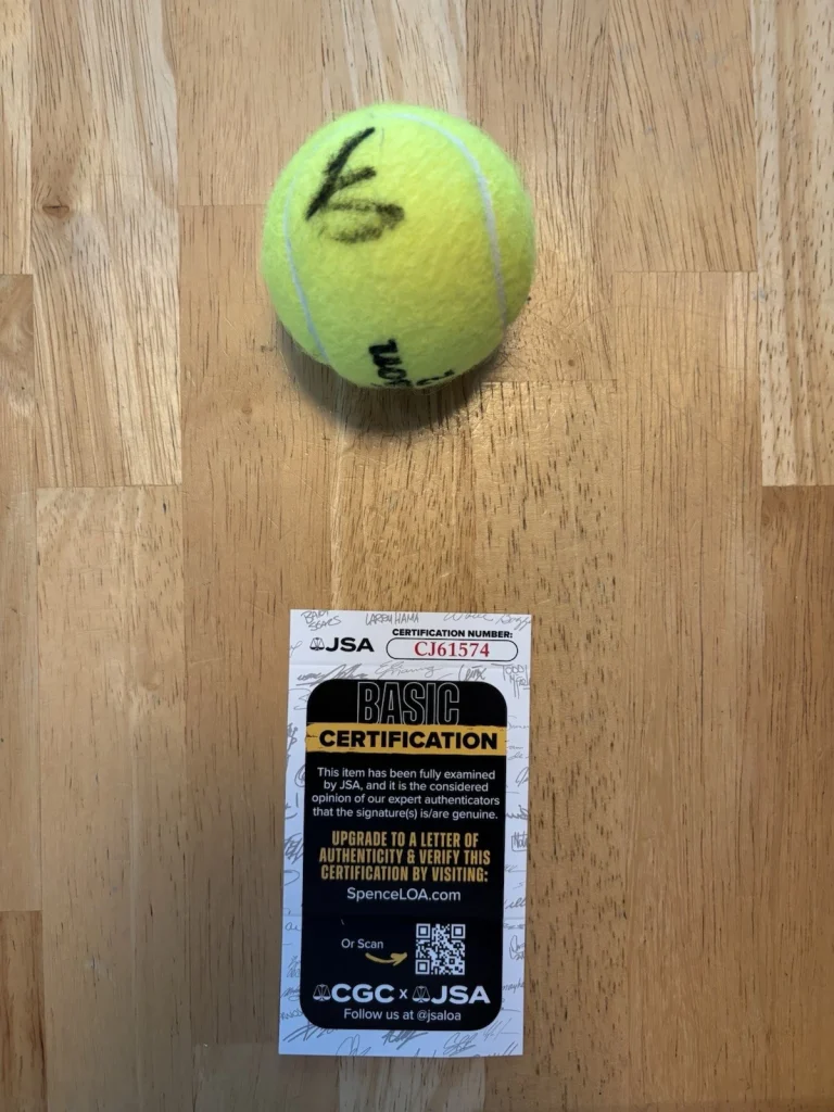 JANNIK SINNER SIGNED Roland Garros  Autographed Tennis Ball JSA COA