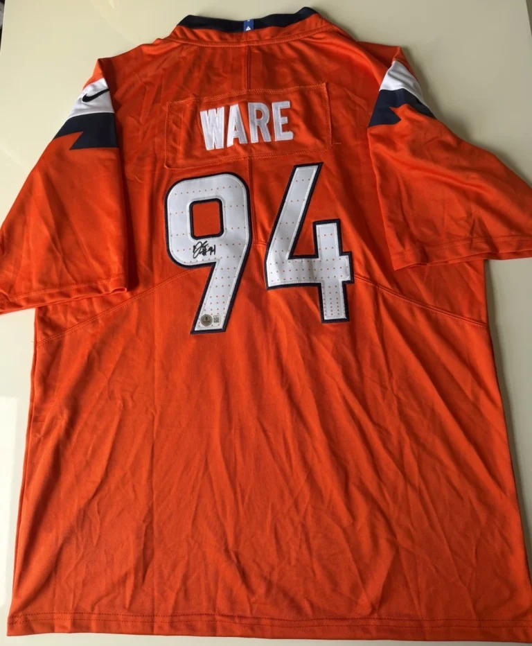 DeMarcus Ware Denver Broncos Autographed Jersey Legend HOF Beckett BAS