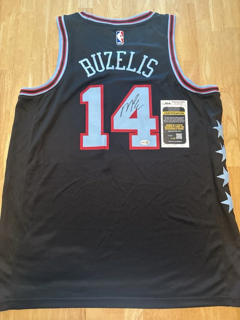 MATAS BUZELIS signed autographed CHICAGO BULLS Jersey w/ COA JSA