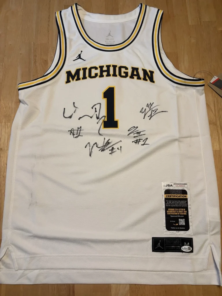 2026 Michigan Wolverines Signed Authentic Jersey Yaxel Dusty Gale ++. JSA Coa