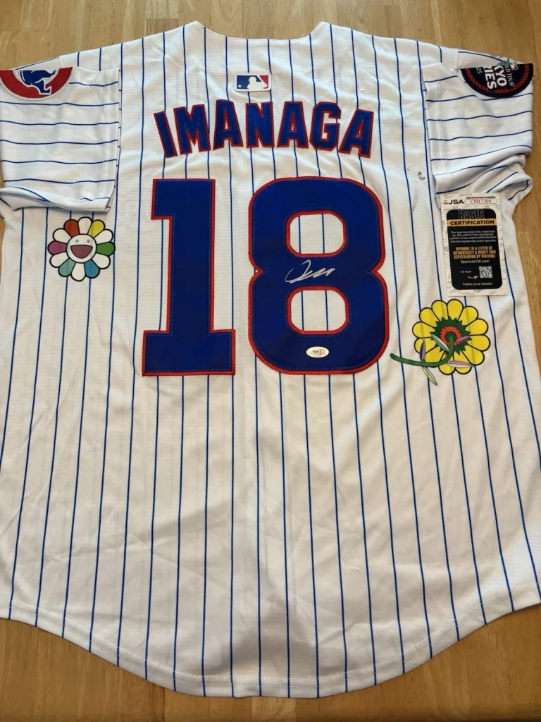 Shota Imanaga Signed Takashi Murakami Jersey MLB Tokyo Series 2025 Jsa Coa Cubs