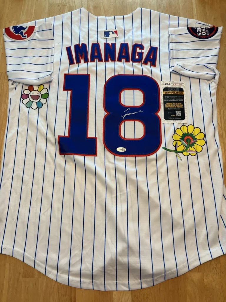 Shota Imanaga Signed Takashi Murakami Jersey MLB Tokyo Series 2025 Jsa Coa Cubs
