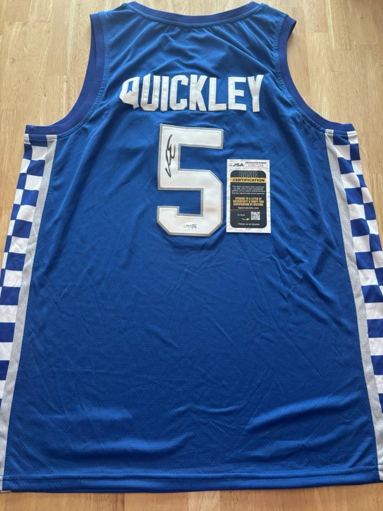 Immanuel Quickley Kentucky Wildcats Autographed Signed Jersey Raptors JSA COA