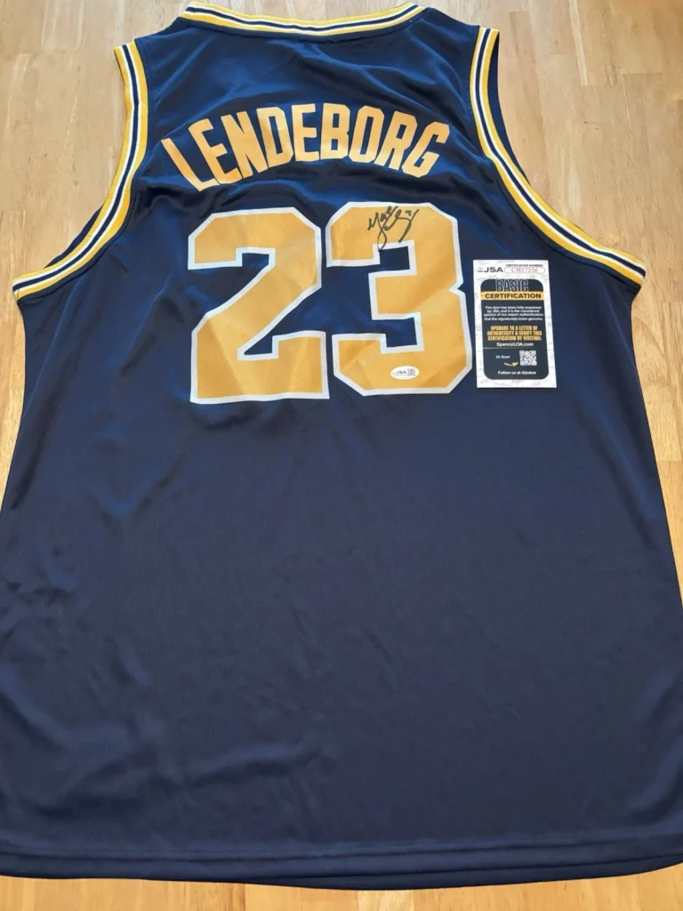 YAXEL LENDEBORG signed autographed MICHIGAN WOLVERINES Jersey. Jsa Coa . Champs!