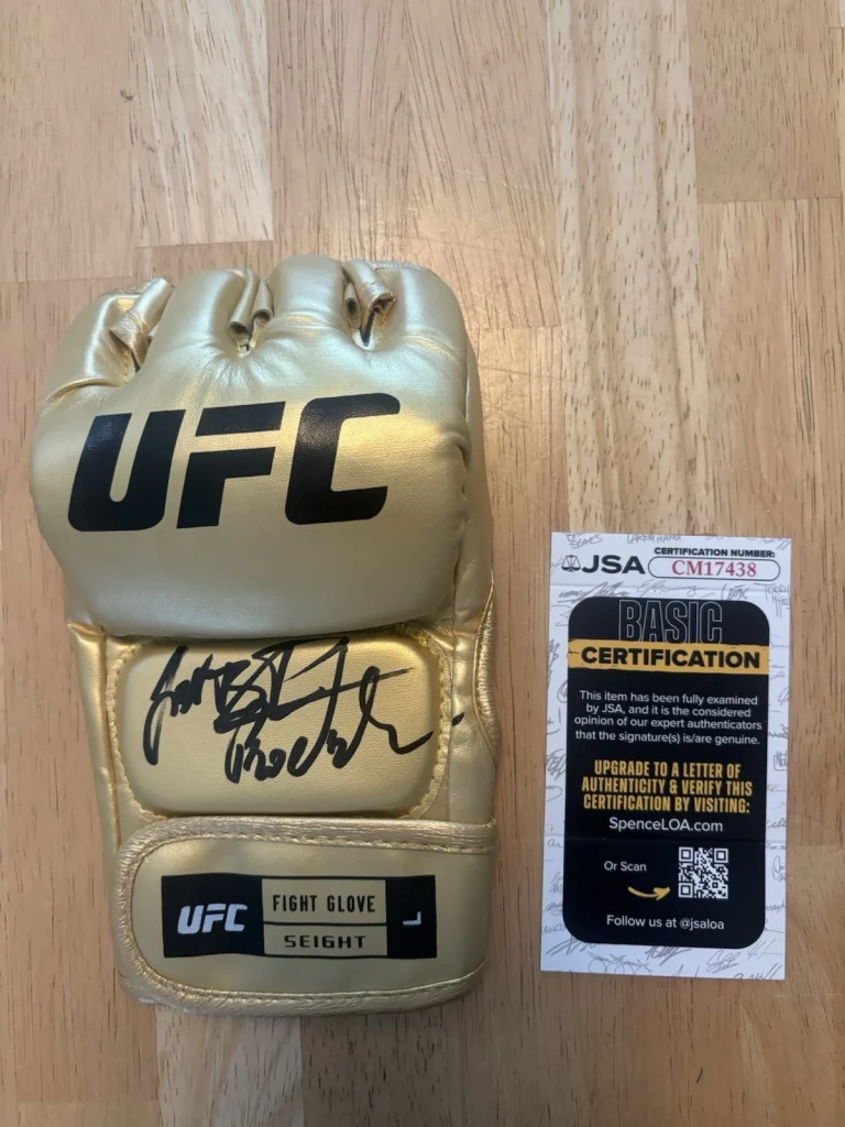 Jiri Prochazka  Autographed Signed Gold UFC MMA Glove JSA Coa Rare. BJP