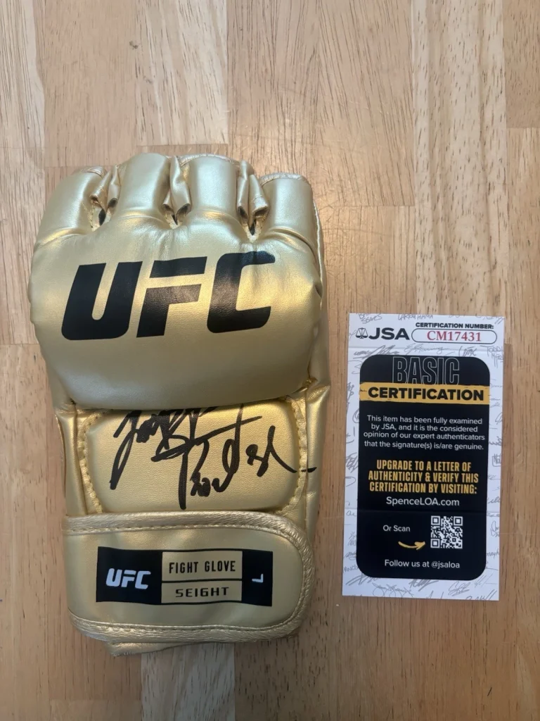 Jiri Prochazka  Autographed Signed Gold UFC MMA Glove JSA Coa Rare. BJP