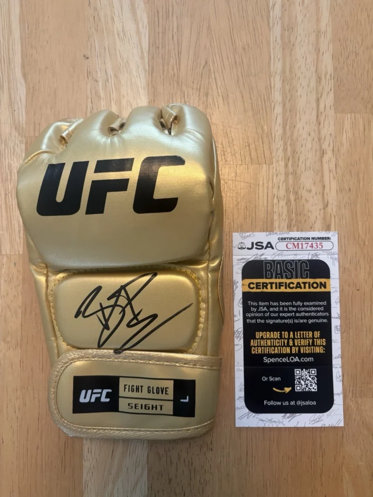 Jiri Prochazka  Autographed Signed Gold UFC MMA Glove JSA Coa Rare. BJP