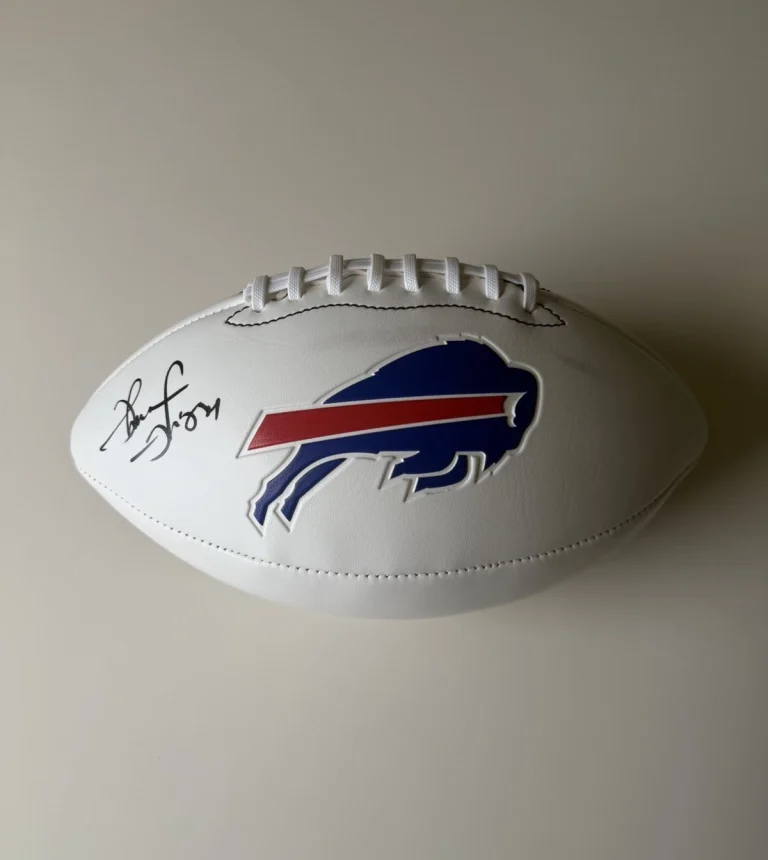Thurman Thomas Buffalo Bills Autographed White Panel Football HOF Beckett BAS
