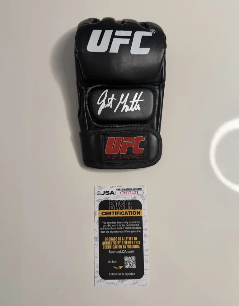 Justin Gaethje Autographed UFC Glove MMA Champ JSA COA