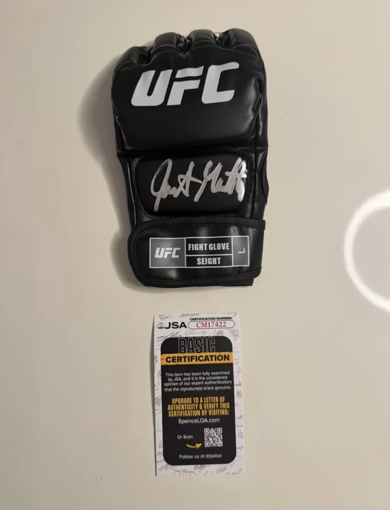 Justin Gaethje Autographed UFC Glove MMA Champ JSA COA