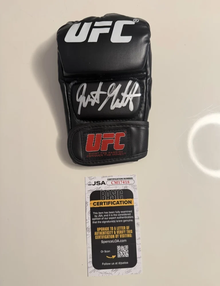 Justin Gaethje Autographed UFC Glove MMA Champ JSA COA