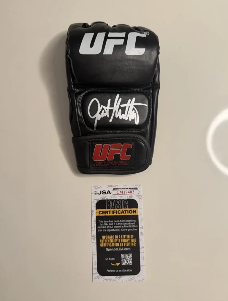 Justin Gaethje Autographed UFC Glove MMA Champ JSA COA