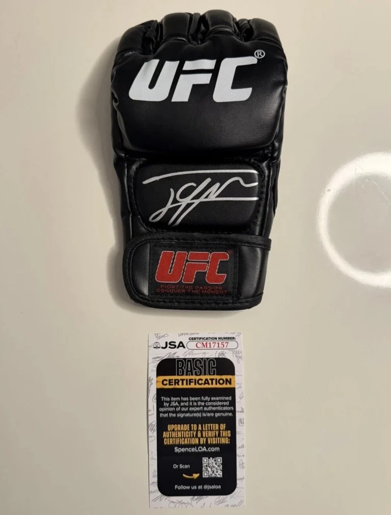 Ilia Topuria Fighter Autographed UFC Glove MMA Champ Rare JSA COA