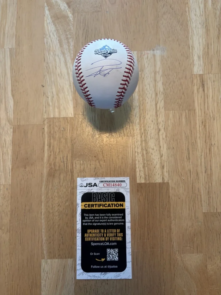 Hyeseong Kim Los Angeles Dodgers Autographed 2025 World Series Baseball JSA COA