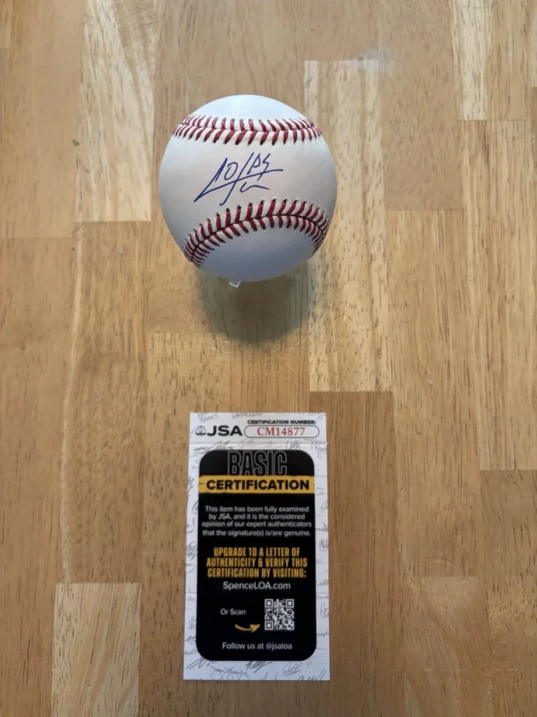 Oscar Colas Autographed Signed Chicago White Sox Baseball JSA COA.