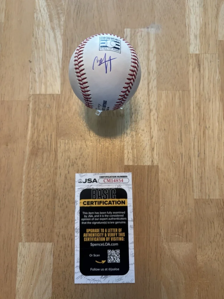 CC Sabathia signed Autographed Hof Logo Baseball JSA COA Yankees.