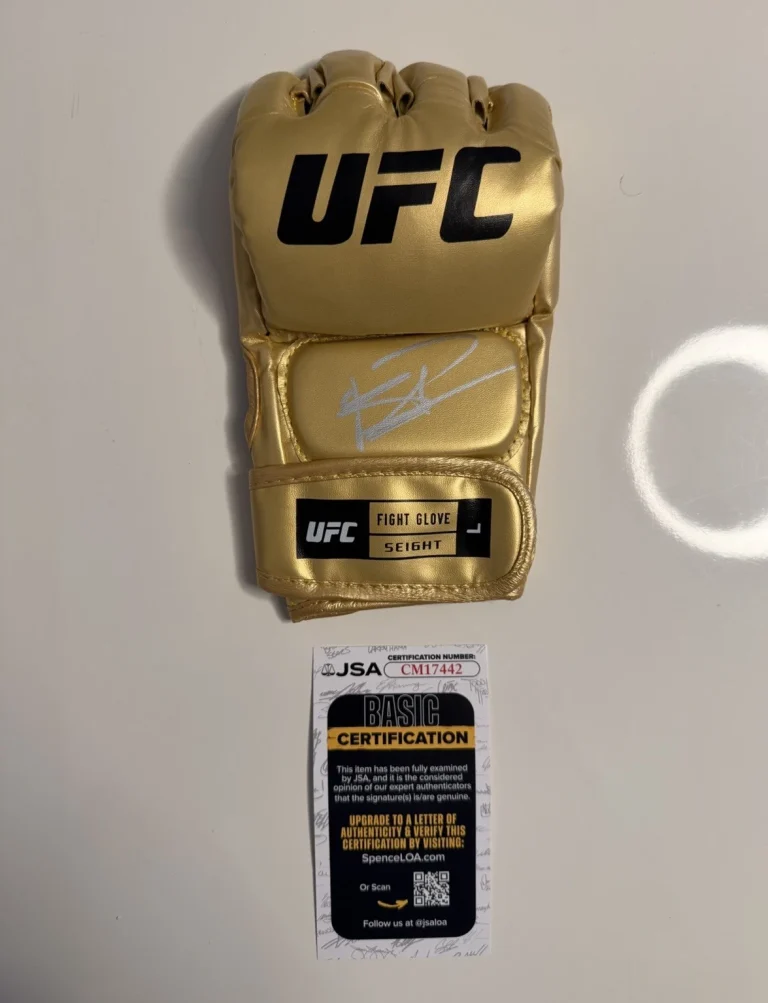 Jiri Prochazka Autographed Gold UFC Champ MMA Glove JSA COA