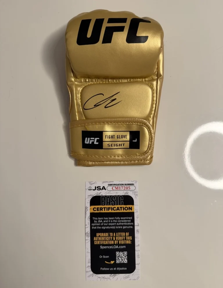 Marlon “Chito” Vera Autographed Gold UFC MMA Glove Rare JSA COA