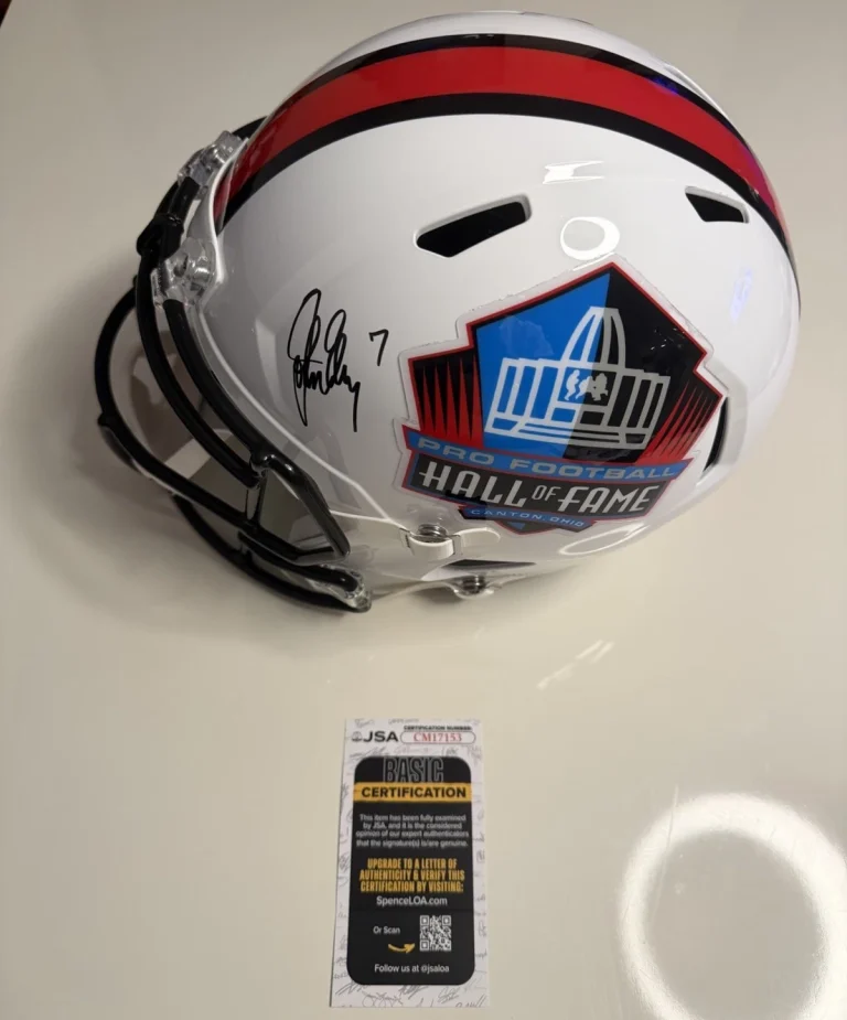 John Elway Denver Broncos Autographed Hall of Fame Full Size Helmet JSA COA