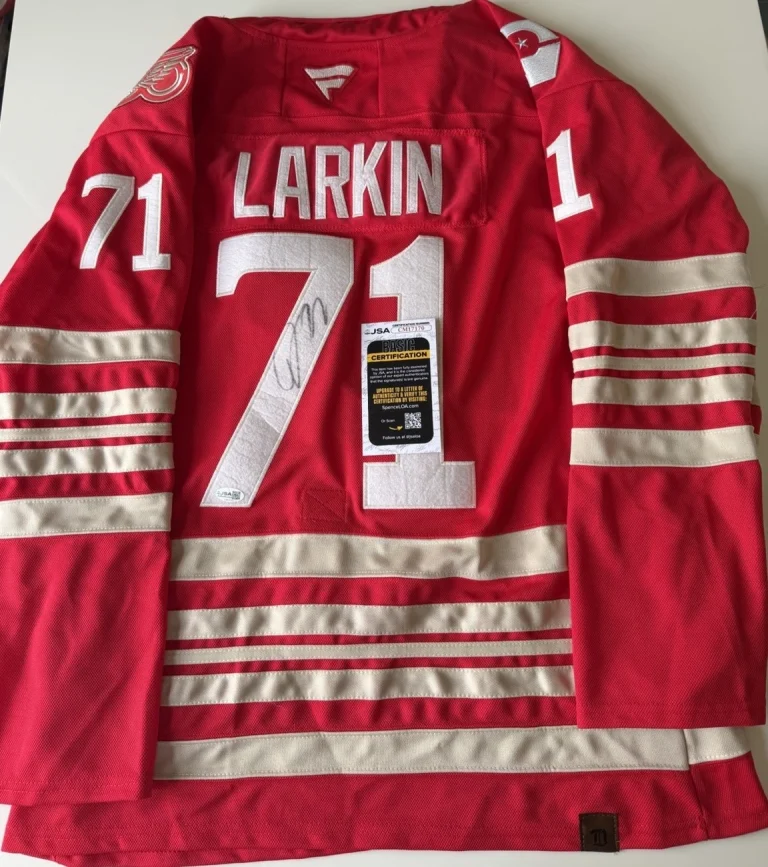 Dylan Larkin Detroit Red Wings Autographed Jersey Rare JSA COA
