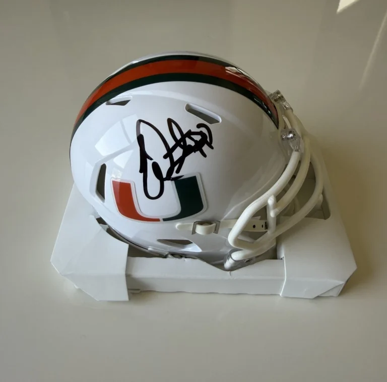 Warren Sapp Miami Hurricanes Autographed Mini Helmet HOF Beckett