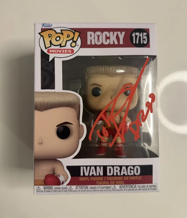 Dolph Lundgren Ivan Drago Autographed Funko Pop 1715 Inscribed Drago Beckett BAS
