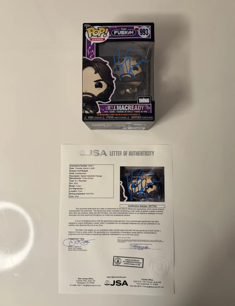 Kurt Russell Autographed RJ Macready Funko Pop #993 JSA LOA COA ￼