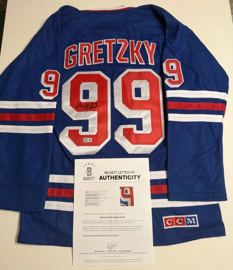 Wayne Gretzky New York Rangers Autographed Jersey Rare Beckett LOA