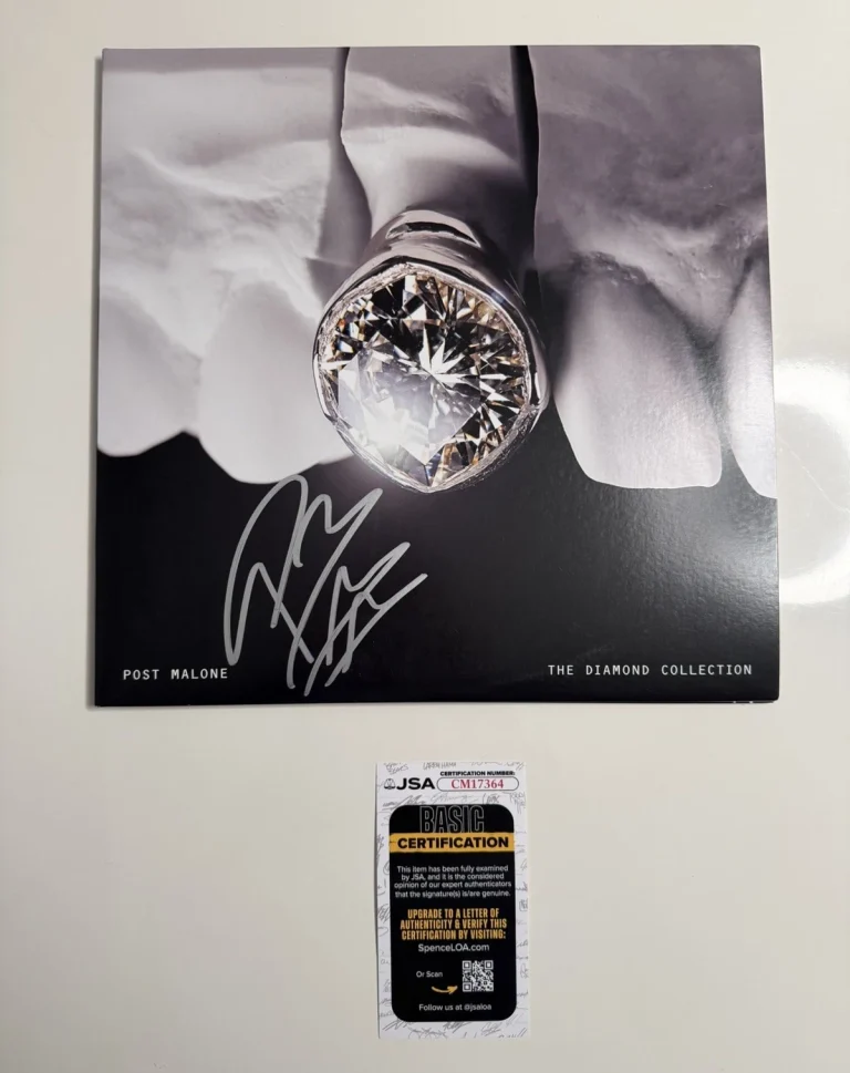 Post Malone Autographed The Diamond Collection Vinyl Record JSA COA