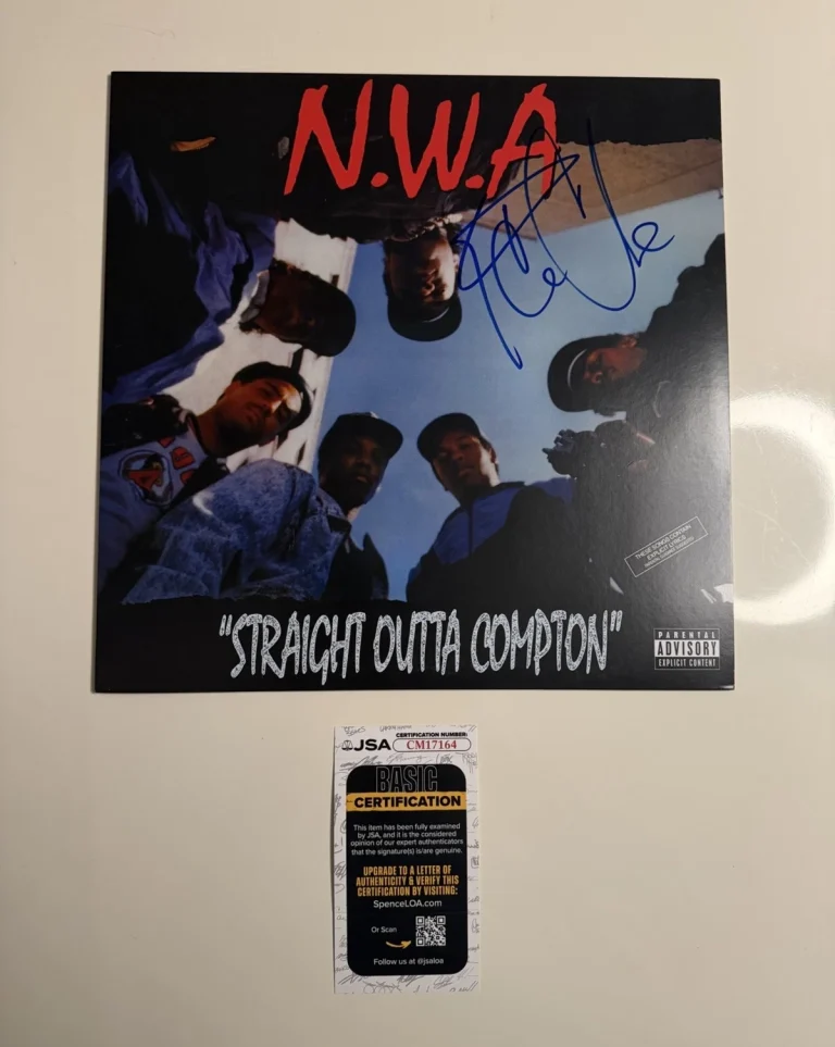 Ice Cube Straight Outta Compton Autographed Vinyl Record N.W.A. JSA COA