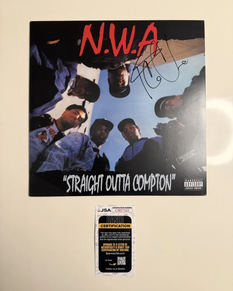 Ice Cube Straight Outta Compton Autographed Vinyl Record N.W.A. JSA COA