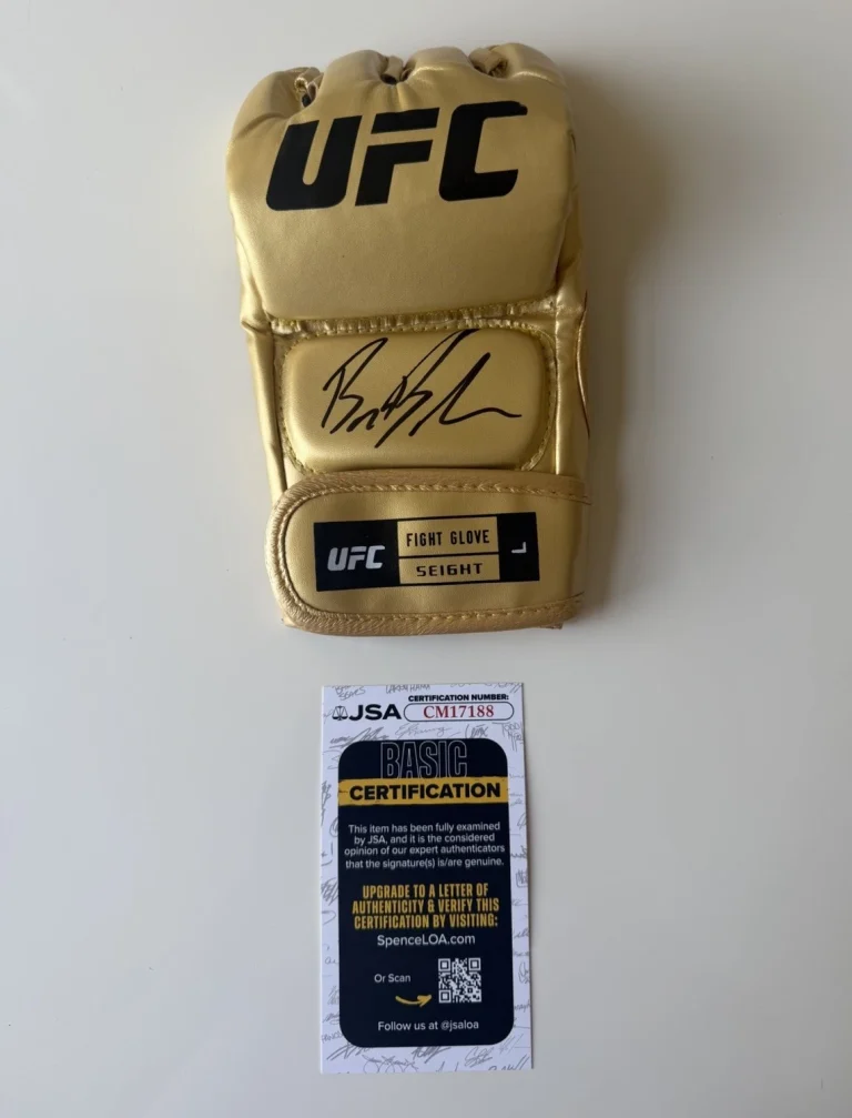 Bruce Buffer Autographed Gold Glove MMA JSA COA