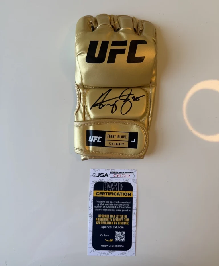 Henry Cejudo Autographed UFC Gold Glove MMA Fighter JSA COA