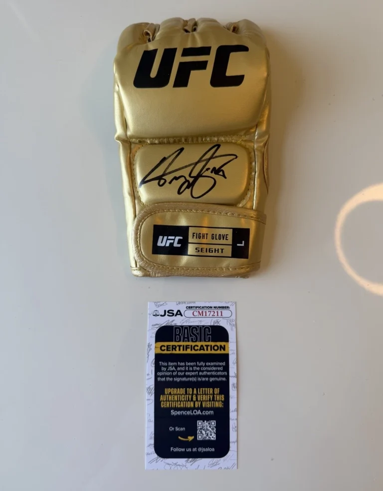 Henry Cejudo Autographed UFC Gold Glove MMA Fighter JSA COA