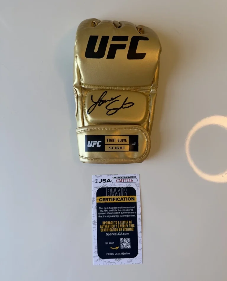 Laura Sanko Autographed UFC Gold Glove MMA Commentator Model JSA COA