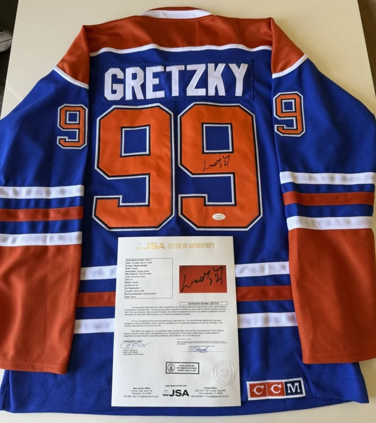 Wayne Gretzky Edmonton Oilers Autographed Jersey JSA LOA COA