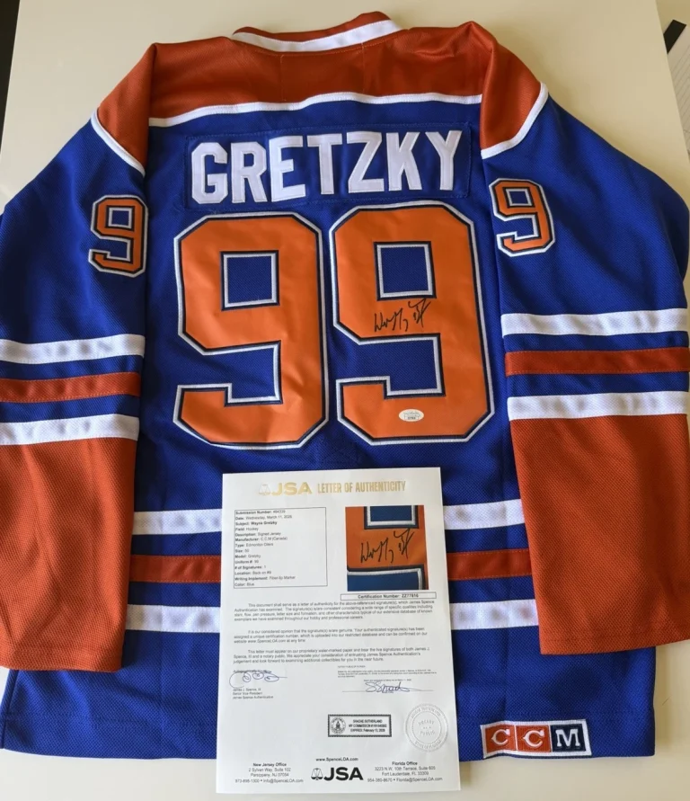 Wayne Gretzky Edmonton Oilers Autographed Jersey JSA LOA COA