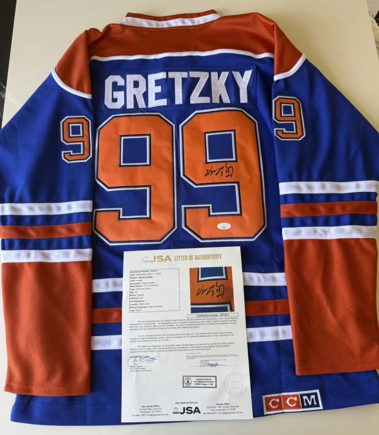 Wayne Gretzky Edmonton Oilers Autographed Jersey JSA LOA COA