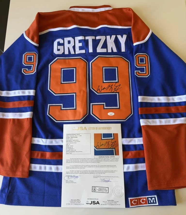 Wayne Gretzky Edmonton Oilers Autographed Jersey JSA LOA COA