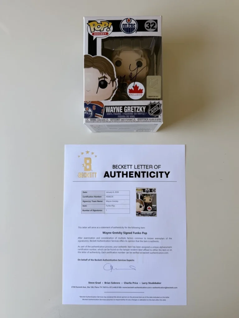 Wayne Gretzky Edmonton Oilers Autographed Funko Pop NHL Beckett LOA