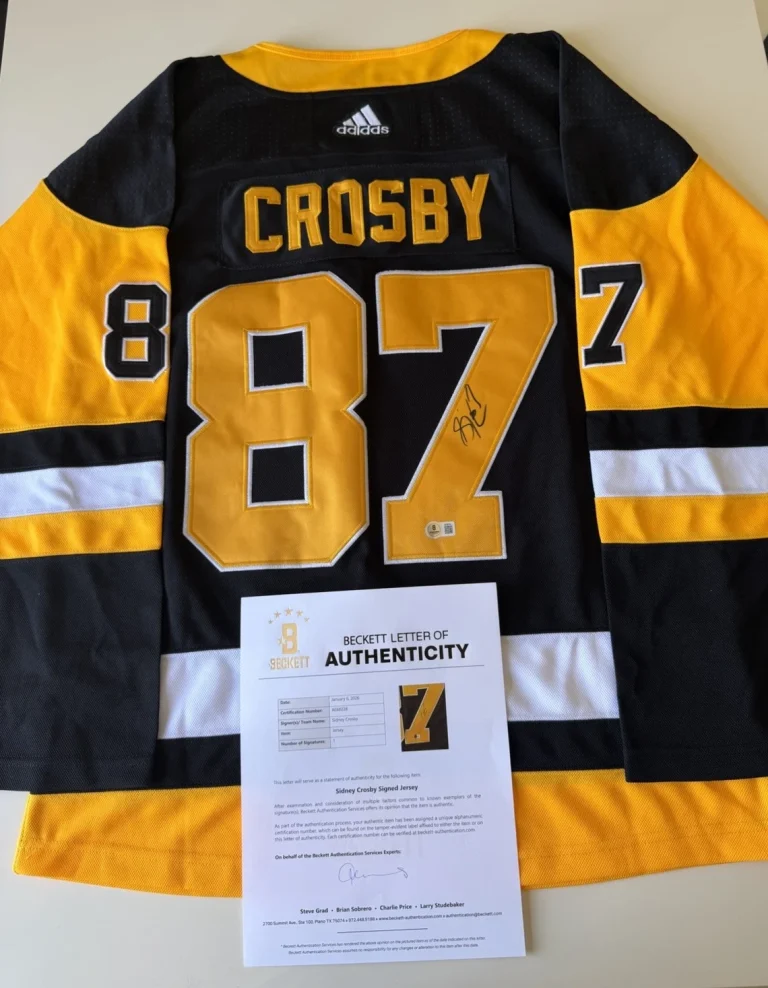 Sidney Crosby Pittsburgh Penguins Autographed Jersey NHL Beckett LOA