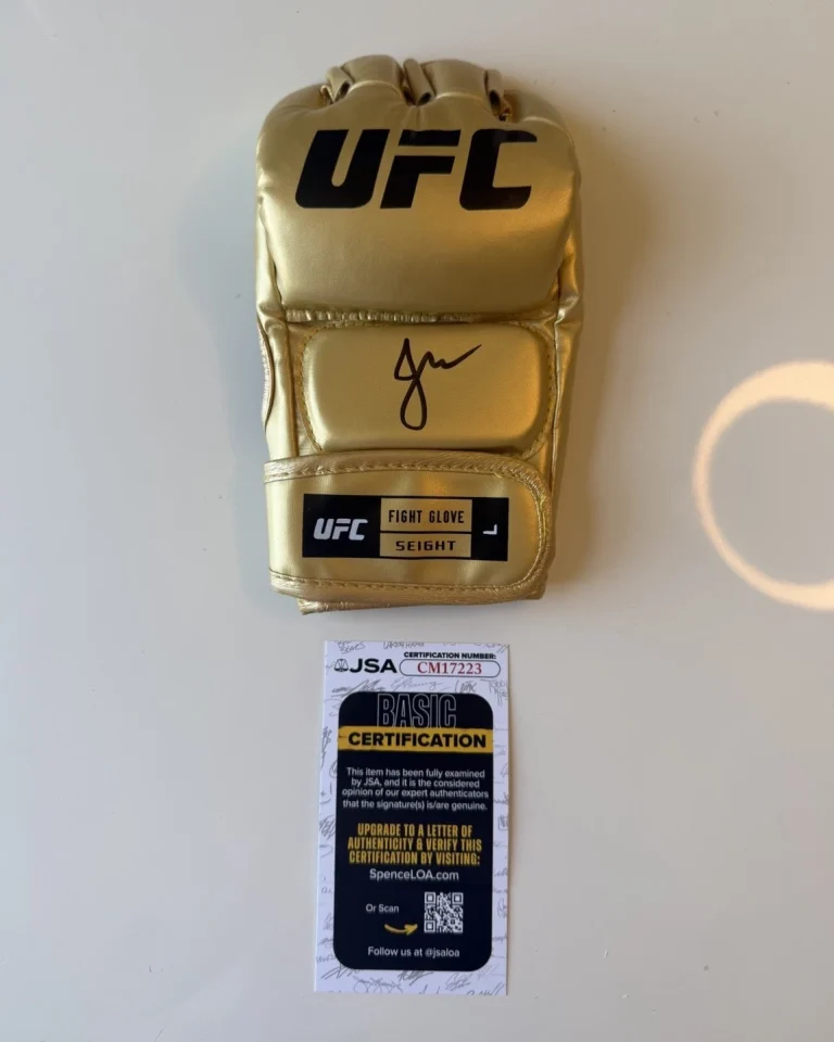 Johnny Walker Autographed Gold UFC Glove MMA Fighter JSA COA